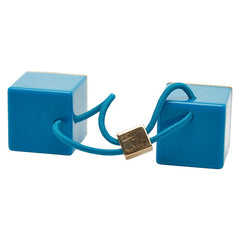 ルイ ヴィトン ヘアキューブ アンクルージョン ヘアアクセサリー ヘアゴム ブルー ゴールド プラスチック メッキ レディース LOUIS VUITTON 【中古】