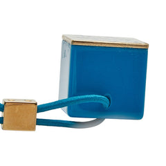 ルイ ヴィトン ヘアキューブ アンクルージョン ヘアアクセサリー ヘアゴム ブルー ゴールド プラスチック メッキ レディース LOUIS VUITTON 【中古】