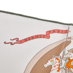 エルメス カレ90 ACADEMIA HIPPICA スカーフ ホワイト マルチカラー レディース HERMES 【中古】