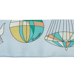エルメス ツイリー LES FOLIES DU CIEL 大空の狂気 スカーフ ライトブルー マルチカラー レディース HERMES 【中古】