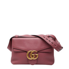 グッチ GGマーモント ショルダーバッグ 401173 ピンク レザー レディース GUCCI 【中古】
