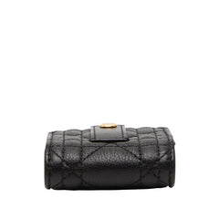 ディオール カナージュ カロ AirPodsケース イヤホンケース ベルト ブラック レザー レディース Dior 【中古】