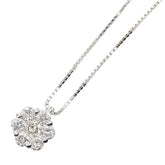 K18WG ホワイトゴールド ダイヤ0.50ct ペンダントネックレス レディース 【中古】