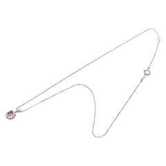 Pt900 プラチナ Pt850 プラチナ ルビー0.44ct ダイヤ0.32ct ペンダントトップ ネックレス レディース 【中古】