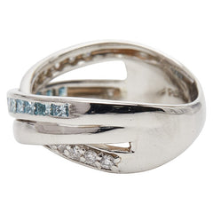 Pt900 プラチナ ダイヤ0.38ct ダイヤ0.15ct リング 指輪 レディース 11号 【中古】