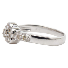 K18WG ホワイトゴールド ダイヤ0.50ct リング 指輪 ユニセックス 10号 【中古】