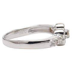K18WG ホワイトゴールド ダイヤ0.50ct リング 指輪 ユニセックス 10号 【中古】