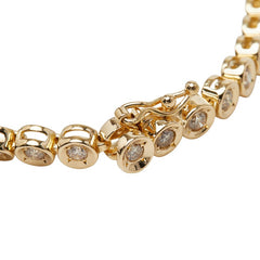 K18YG イエローゴールド ダイヤ2.00ct テニスブレスレット ブレスレット レディース 【中古】