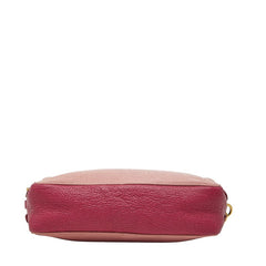 ミュウミュウ 斜め掛け ショルダーバッグ ピンク レザー レディース MIUMIU 【中古】