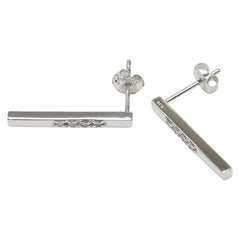 K14WG ホワイトゴールド ダイヤ0.08ct ピアス レディース 【中古】