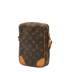 ルイ ヴィトン モノグラム ダヌーブ 斜め掛け ショルダーバッグ M45266 ブラウン PVC レザー レディース LOUIS VUITTON 【中古】