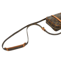 ルイ ヴィトン モノグラム ダヌーブ 斜め掛け ショルダーバッグ M45266 ブラウン PVC レザー レディース LOUIS VUITTON 【中古】