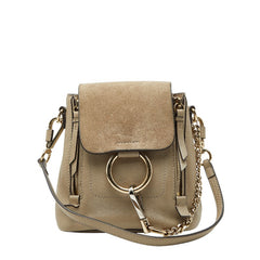 クロエ フェイ リュック バックパック ハンドバッグ 2WAY グレージュ レザー スウェード レディース Chloe 【中古】