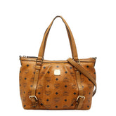 エム シー エム ヴィセトス モノグラム トートバッグ ショルダーバッグ 2WAY ブラウン ブラック レザー レディース MCM 【中古】