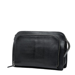 プラダ 三角ロゴプレート クラッチバッグ セカンドバッグ VR0051 ブラック レザー レディース PRADA 【中古】