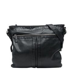 プラダ ロゴ 斜め掛け ショルダーバッグ VA0802 ブラック レザー レディース PRADA 【中古】