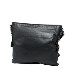 プラダ ロゴ 斜め掛け ショルダーバッグ VA0802 ブラック レザー レディース PRADA 【中古】