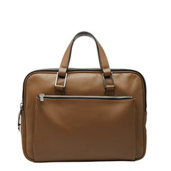 ランセル ロゴ ブリーフケース ビジネスバッグ ブラウン レザー メンズ LANCEL 【中古】