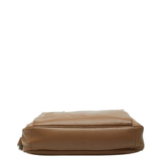 ランセル ロゴ ブリーフケース ビジネスバッグ ブラウン レザー メンズ LANCEL 【中古】