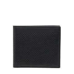 コーチ パンチング 二つ折り財布 ブラック レザー メンズ COACH 【中古】