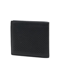 コーチ パンチング 二つ折り財布 ブラック レザー メンズ COACH 【中古】