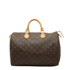 ルイ ヴィトン モノグラム スピーディ35 ハンドバッグ ボストンバッグ M41524 ブラウン PVC レザー レディース LOUIS VUITTON 【中古】