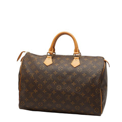 ルイ ヴィトン モノグラム スピーディ35 ハンドバッグ ボストンバッグ M41524 ブラウン PVC レザー レディース LOUIS VUITTON 【中古】