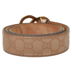 グッチ グッチシマ ハート ベルト サイズ:95/38 245856 ピンク レザー メンズ GUCCI 【中古】
