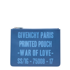 ジバンシー クラッチバッグ ブルー レザー レディース Givenchy 【中古】