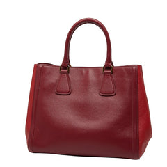 プラダ 三角ロゴプレート ハンドバッグ ショルダーバッグ 2WAY レッド サフィアーノレザー レディース PRADA 【中古】
