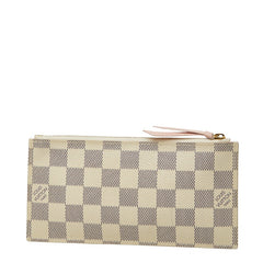 ルイ ヴィトン ダミエ アズール ポシェット フェリシー 付属 ポーチ ホワイト PVC レザー レディース LOUIS VUITTON 【中古】