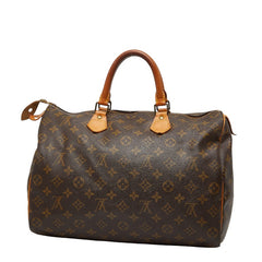 ルイ ヴィトン モノグラム スピーディ35 ハンドバッグ ボストンバッグ M41524 ブラウン PVC レザー レディース LOUIS VUITTON 【中古】