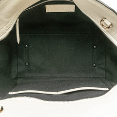 バーバリー ハンドバッグ ホワイト レッド ブラック レザー キャンバス レディース BURBERRY 【中古】