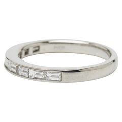 Pt950 プラチナ ダイヤ0.68ct ハーフエタニティ リング 指輪 レディース 12.5号 【中古】