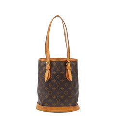 ルイ ヴィトン モノグラム プチ バケットPM トートバッグ ショルダーバッグ M42238 ブラウン PVC レザー レディース LOUIS VUITTON 【中古】