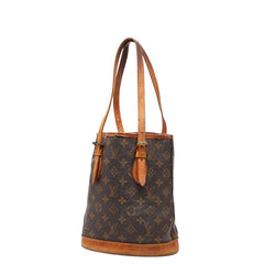 ルイ ヴィトン モノグラム プチ バケットPM トートバッグ ショルダーバッグ M42238 ブラウン PVC レザー レディース LOUIS VUITTON 【中古】