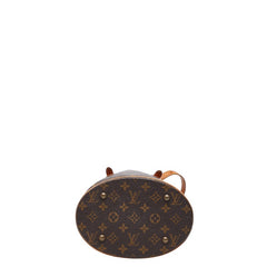 ルイ ヴィトン モノグラム プチ バケットPM トートバッグ ショルダーバッグ M42238 ブラウン PVC レザー レディース LOUIS VUITTON 【中古】