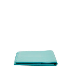 ティファニー バイカラー パスポートケース ティファニーブルー ホワイト レザー レディース TIFFANY&Co. 【中古】