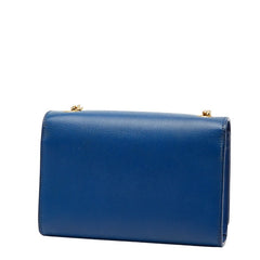 サンローラン YSL ケイト チェーンショルダーバッグ 354121 ブルー レザー レディース SAINT LAURENT 【中古】