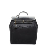エルメス エールバッグ アドPM リュック バックパック ブラック トワルオフィシエ レザー レディース HERMES 【中古】