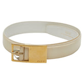 グッチ ベルト サイズ:65 26 036 1406 1284 ホワイト レザー レディース GUCCI 中古