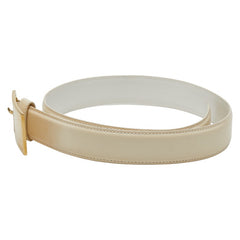グッチ ベルト サイズ:65 26 036 1406 1284 ホワイト レザー レディース GUCCI 【中古】