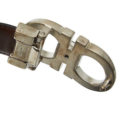 サルヴァトーレフェラガモ ガンチーニ リバーシブル ベルト ブラック ブラウン レザー メンズ Salvatore Ferragamo 【中古】