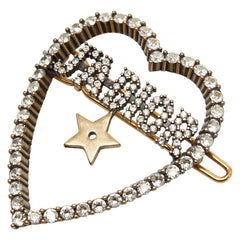 ディオール ハート J'ADIOR ヘアピン ヘアアクセサリー ゴールド メッキ ラインストーン レディース Dior 中古