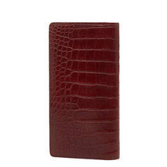 ルイ ヴィトン ポルトフォイユ ブラザ クロコ型押し 二つ折り財布 長財布 札入れ ワインレッド ボルドー レザー エキゾチックレザー レディース LOUIS VUITTON 【中古】