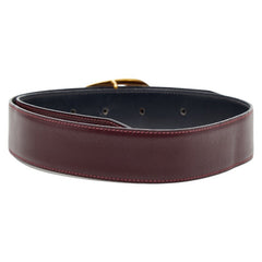 グッチ Gバックル ベルト サイズ:70/28 036 519 0956 ワインレッド ボルドー レザー レディース GUCCI 【中古】