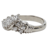 Pt900 プラチナ ダイヤ0.30ct リング 指輪 レディース 11.5号 【中古】
