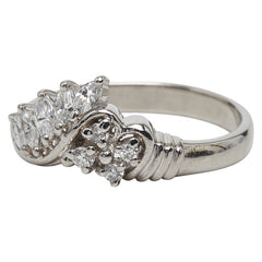 Pt900 プラチナ ダイヤ0.30ct リング 指輪 レディース 11.5号 【中古】
