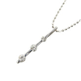 K18WG ホワイトゴールド ダイヤ0.20ct ペンダントネックレス レディース 【中古】