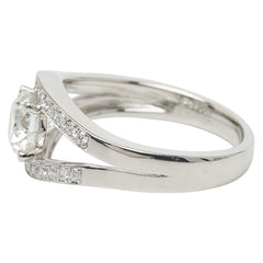 Pt900 プラチナ ダイヤ1.06ct ダイヤ0.26ct リング 指輪 レディース 13.5号 【中古】